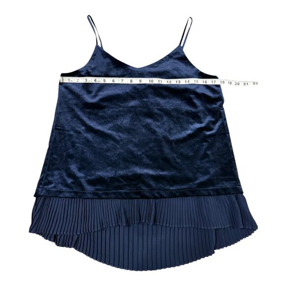 NWT Rose + Olive Womens Size Small Tank Top Navy Blue‎ Velvet Layered - Picture 7 of 8